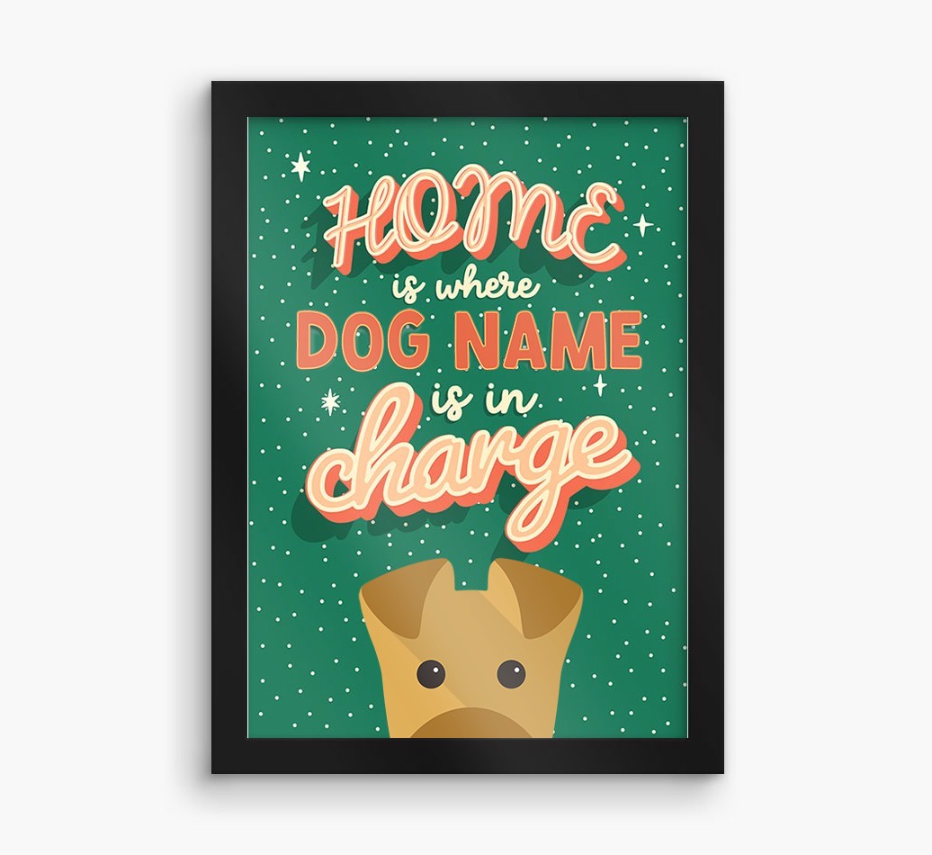 Home Is Where: Personalised {breedFullName} Framed Print