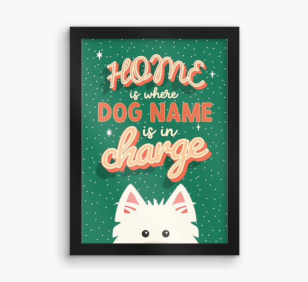 Home Is Where: Personalised {breedFullName} Framed Print