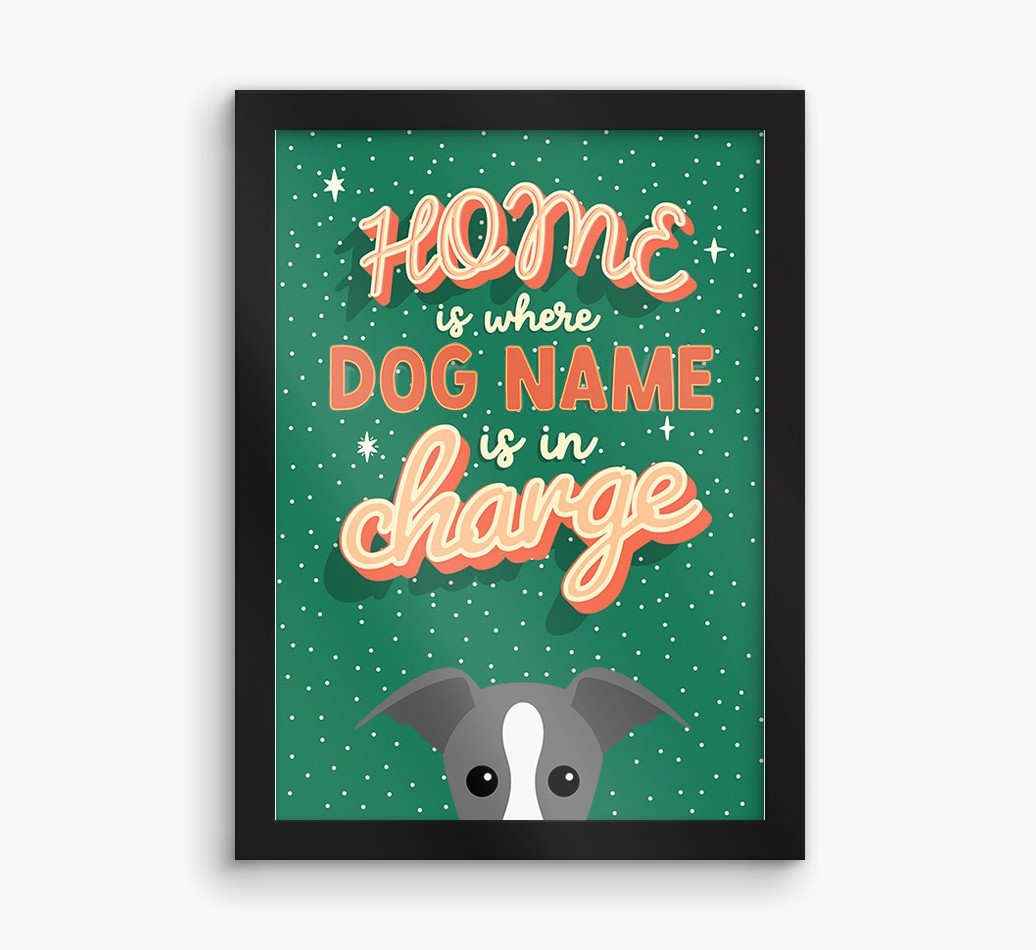 Home Is Where: Personalised {breedFullName} Framed Print