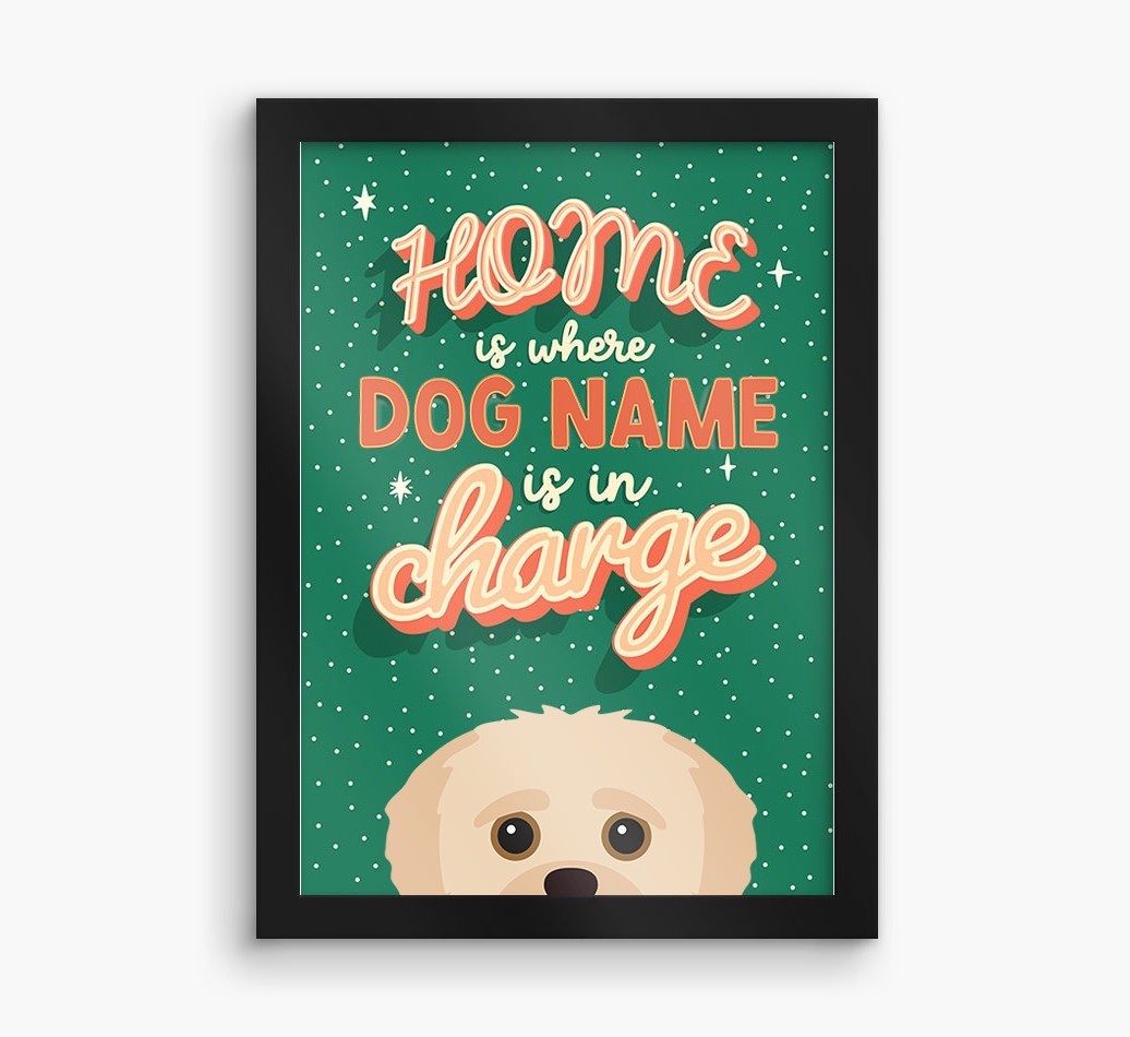 Home Is Where: Personalised {breedFullName} Framed Print