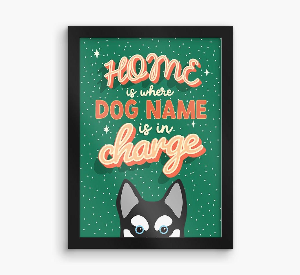 Home Is Where: Personalized {breedFullName} Framed Print