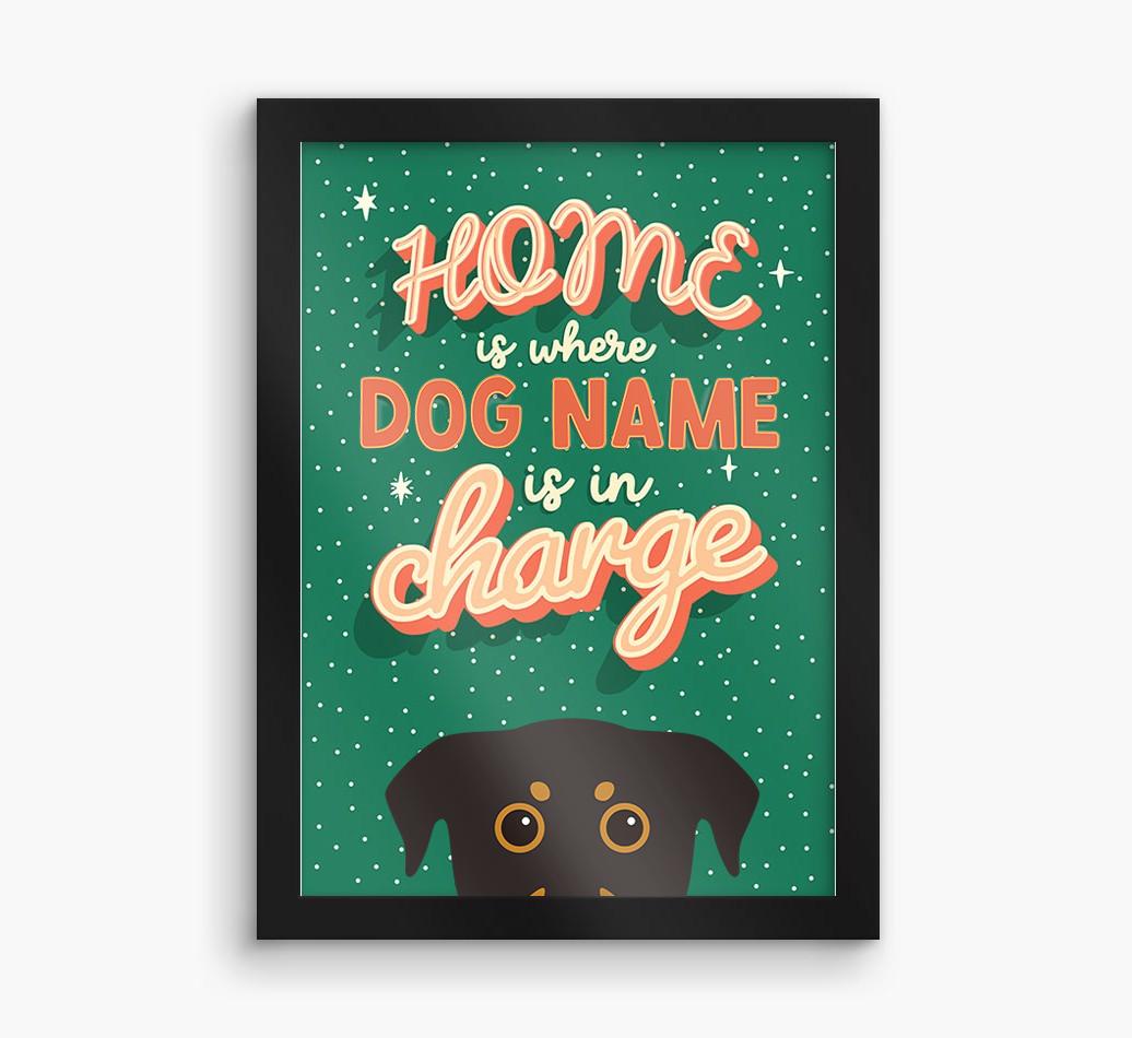 Home Is Where: Personalized {breedFullName} Framed Print