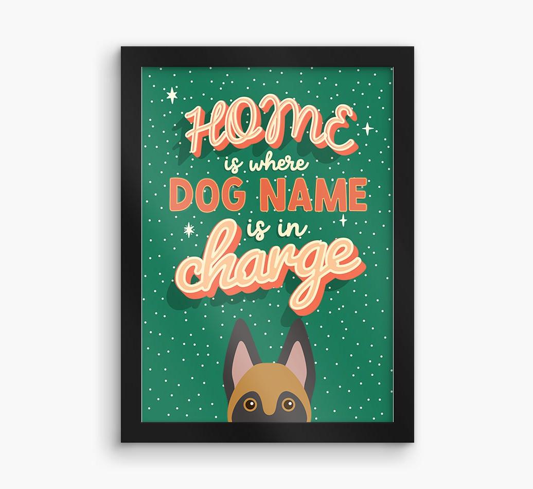 Home Is Where: Personalized {breedFullName} Framed Print