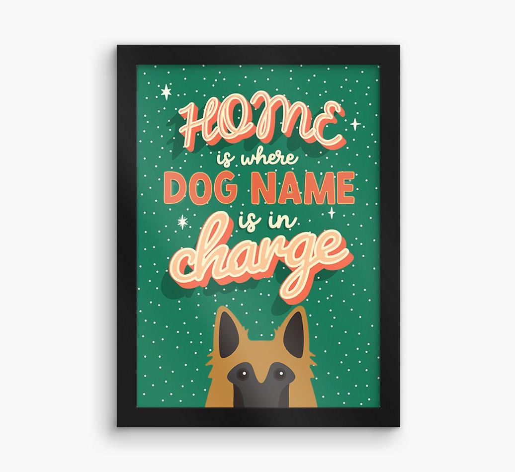 Home Is Where: Personalized {breedFullName} Framed Print