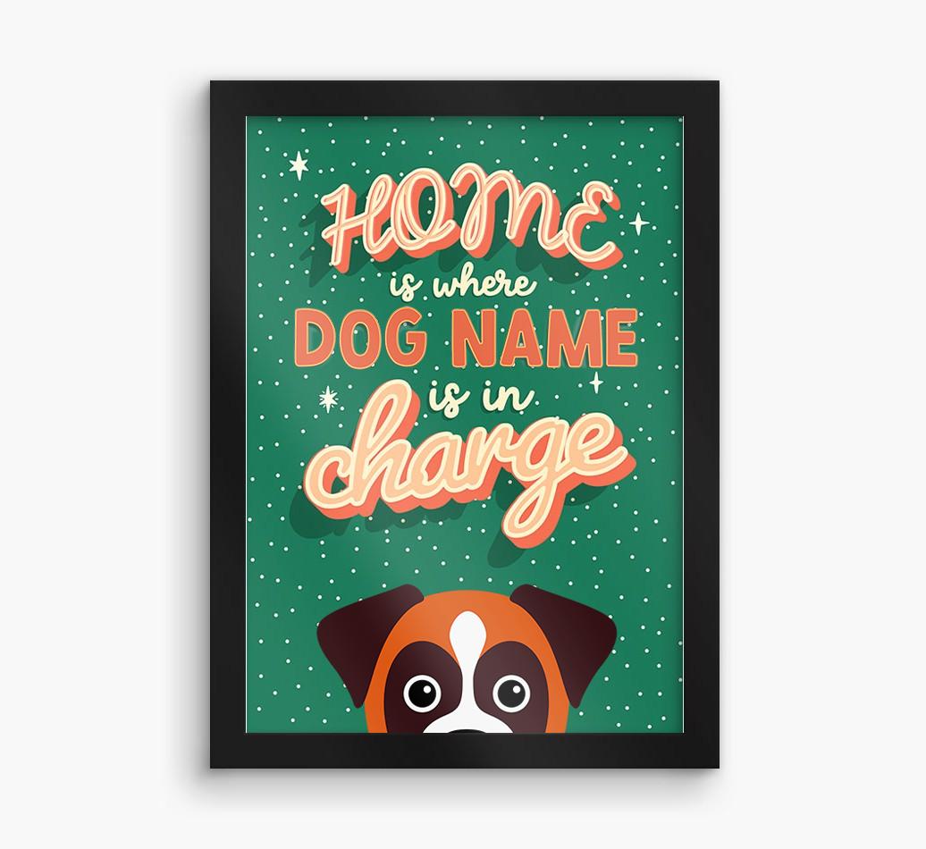 Home Is Where: Personalized {breedFullName} Framed Print