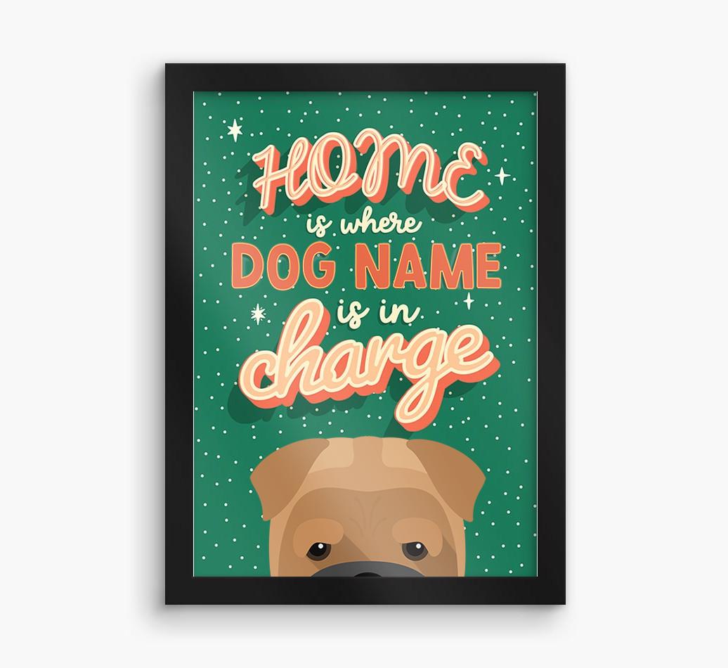 Home Is Where: Personalized {breedFullName} Framed Print