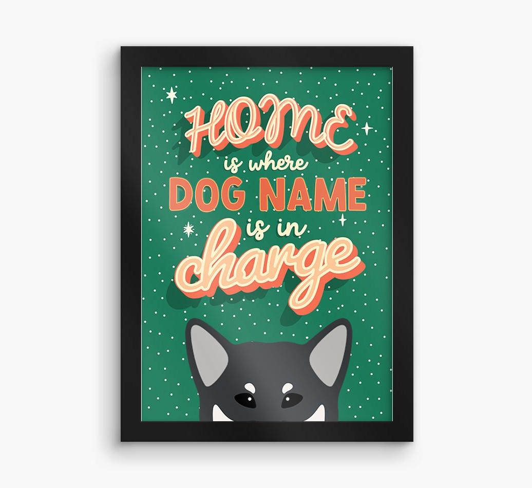 Home Is Where: Personalized {breedFullName} Framed Print