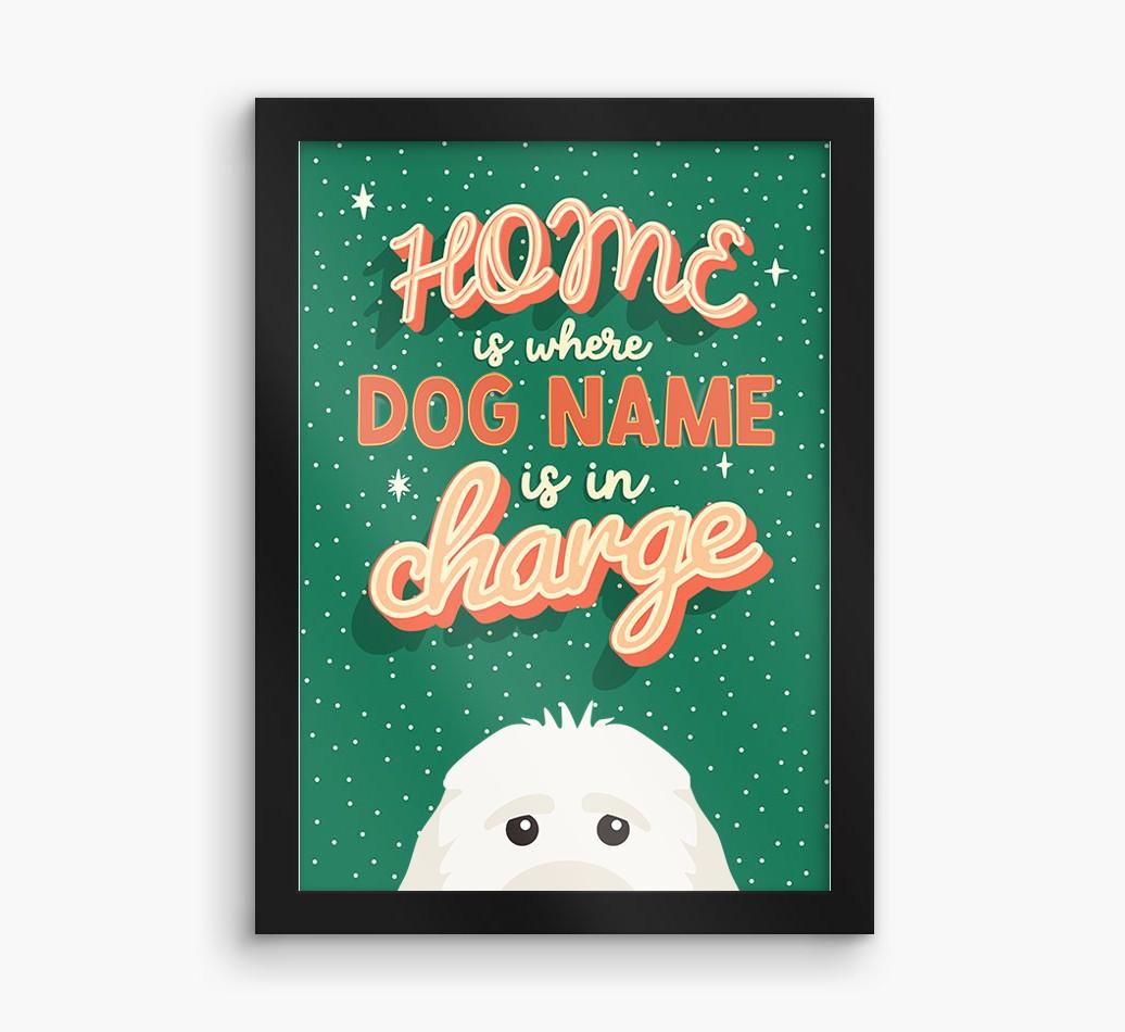Home Is Where: Personalized {breedFullName} Framed Print