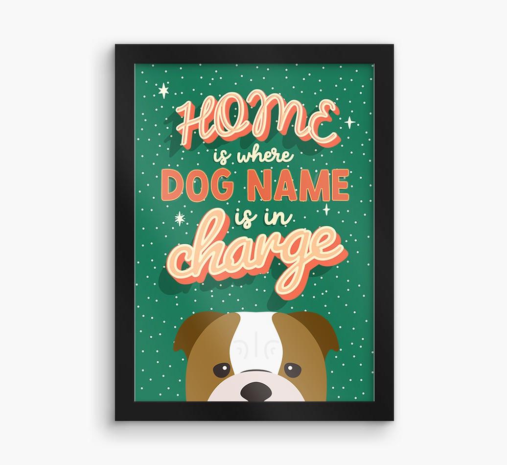 Home Is Where: Personalized {breedFullName} Framed Print