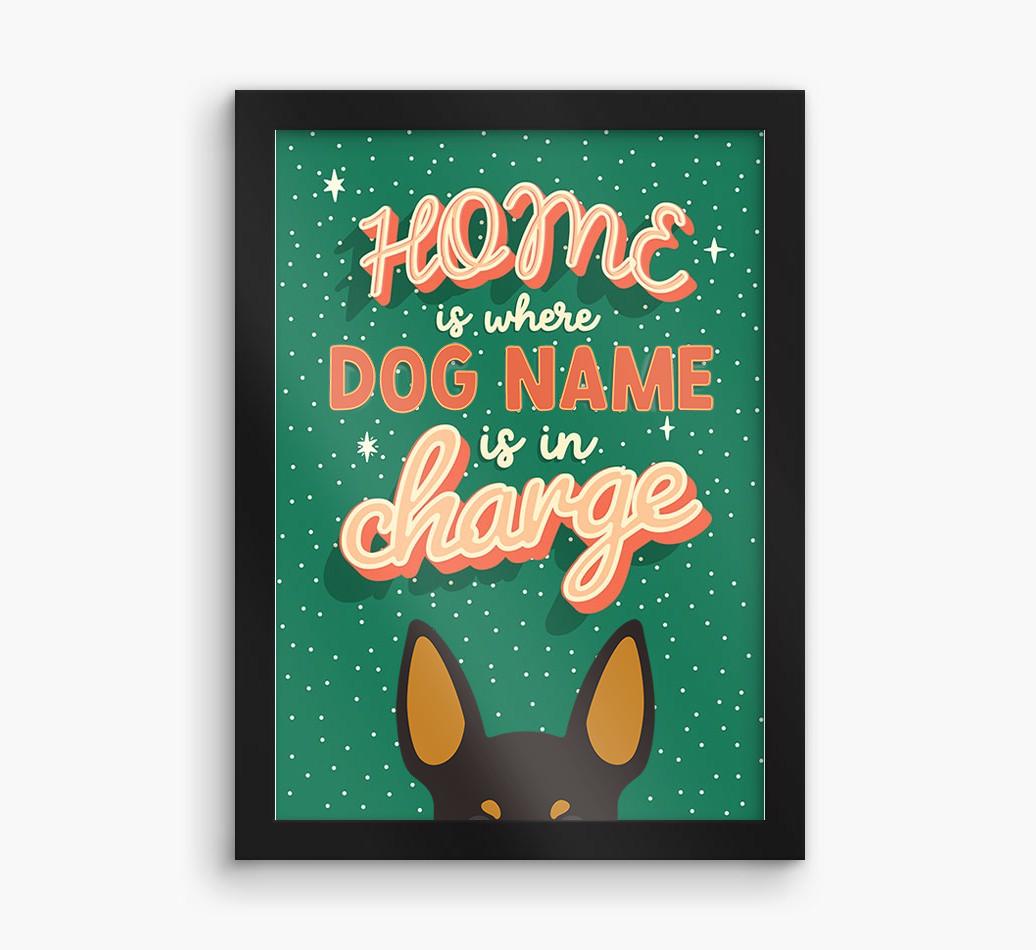 Home Is Where: Personalized {breedFullName} Framed Print