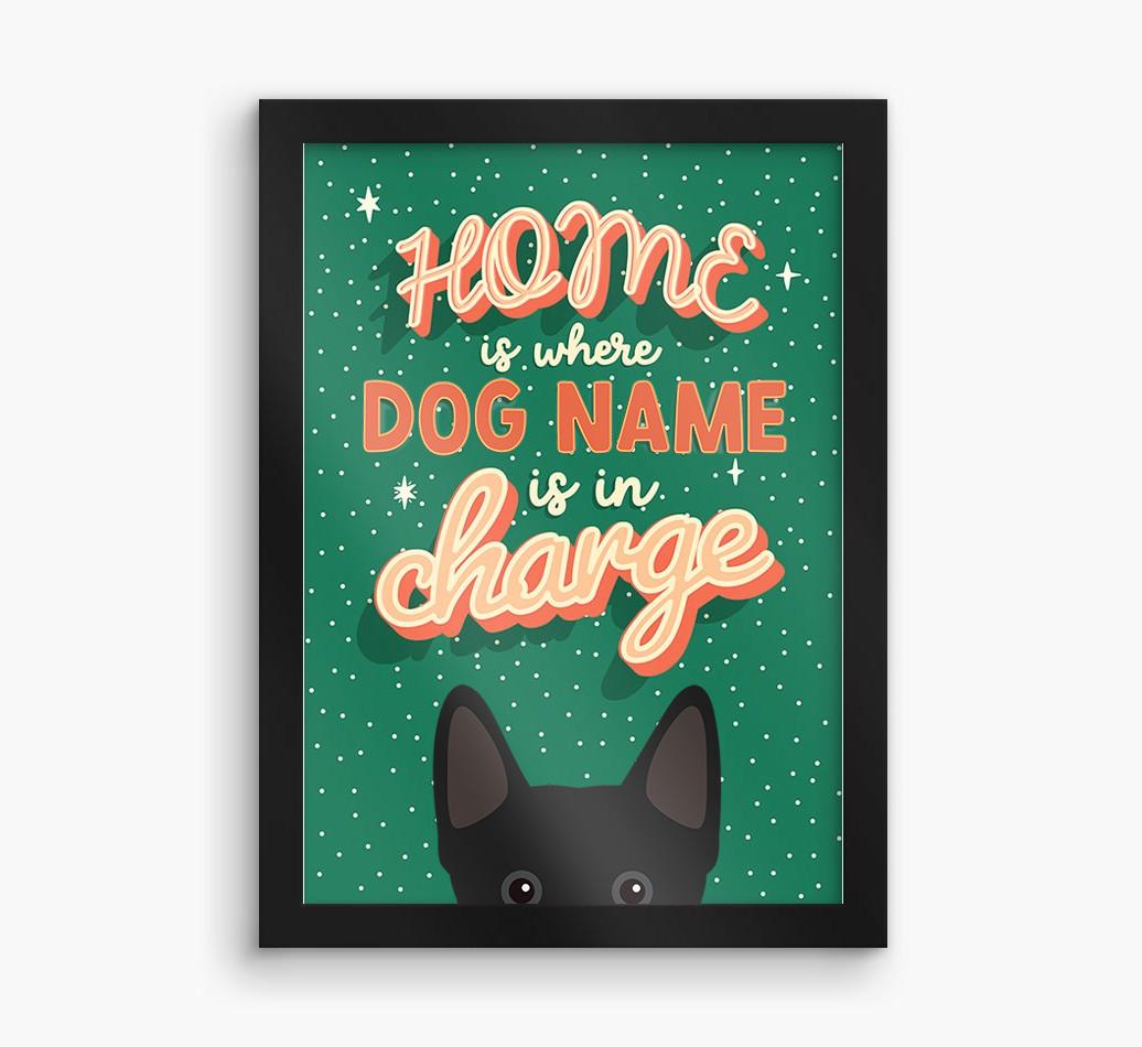 Home Is Where: Personalized {breedFullName} Framed Print