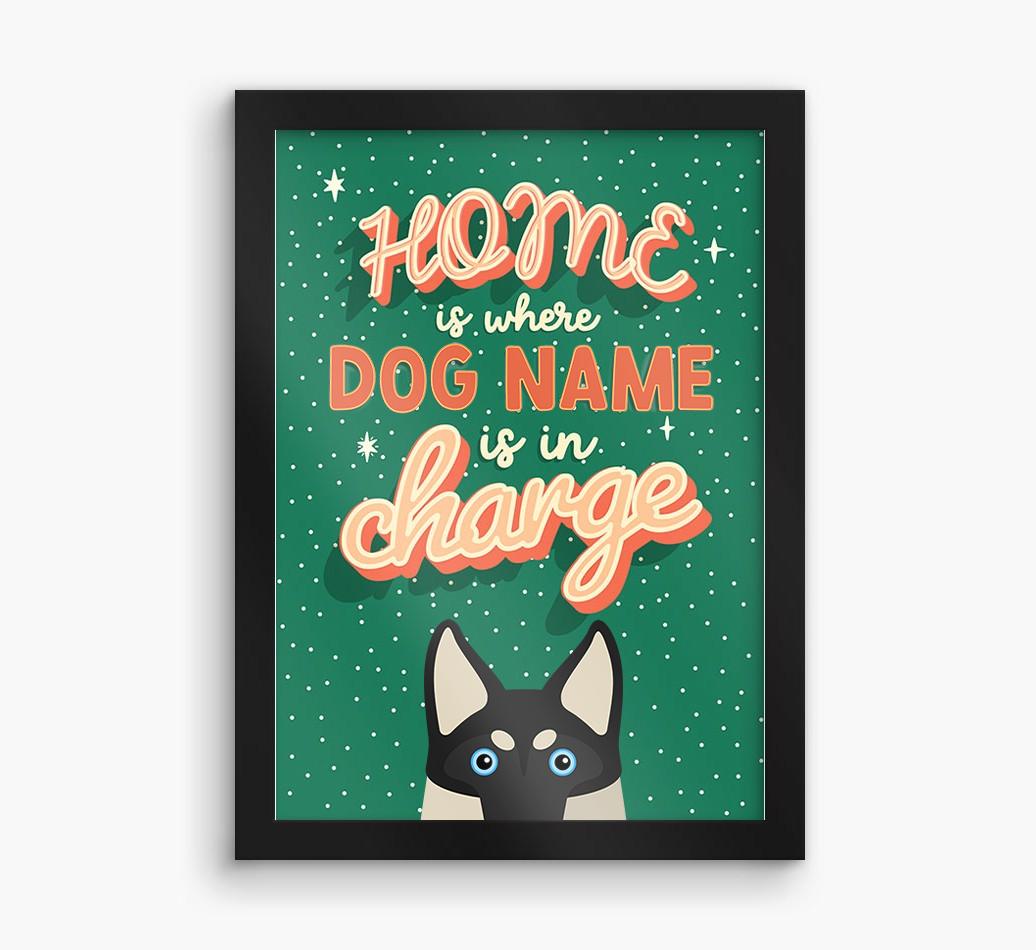 Home Is Where: Personalized {breedFullName} Framed Print