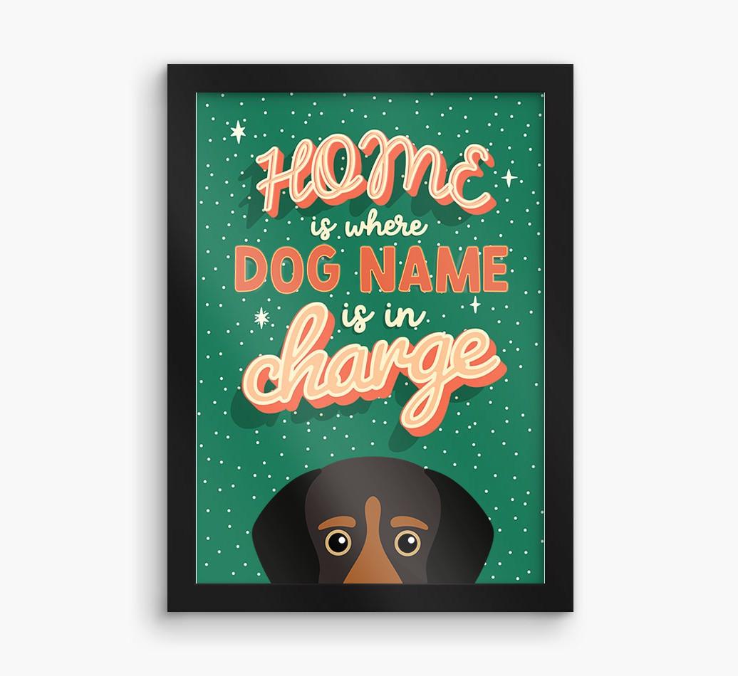 Home Is Where: Personalized {breedFullName} Framed Print