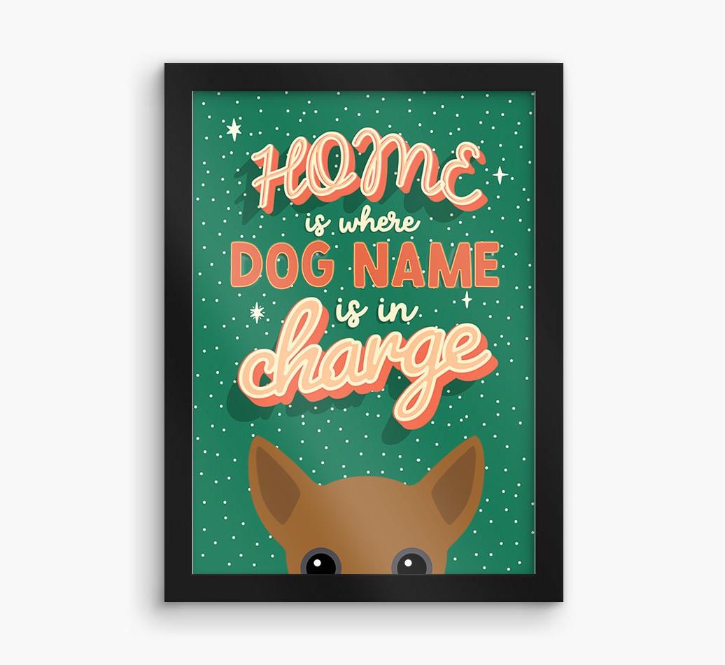 Home Is Where: Personalized {breedFullName} Framed Print