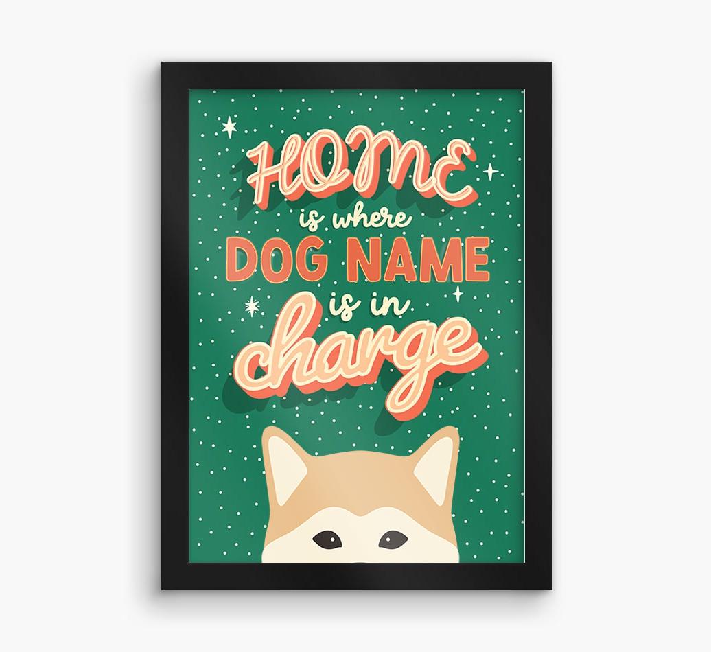 Home Is Where: Personalized {breedFullName} Framed Print