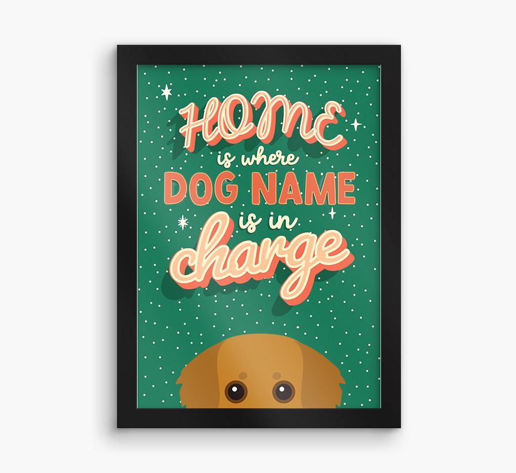 Home Is Where: Personalized {breedFullName} Framed Print
