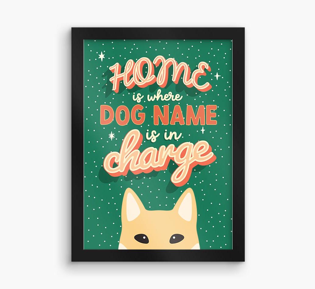 Home Is Where: Personalized {breedFullName} Framed Print