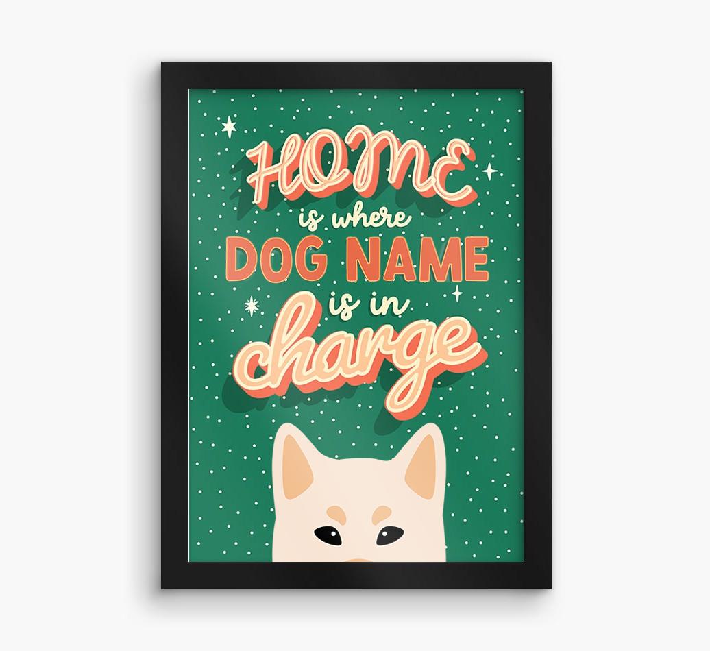 Home Is Where: Personalized {breedFullName} Framed Print