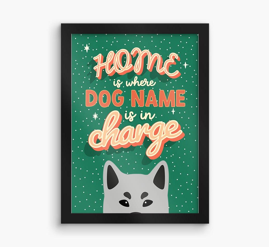 Home Is Where: Personalized {breedFullName} Framed Print
