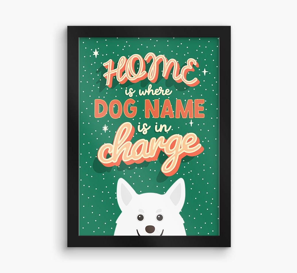 Home Is Where: Personalized {breedFullName} Framed Print