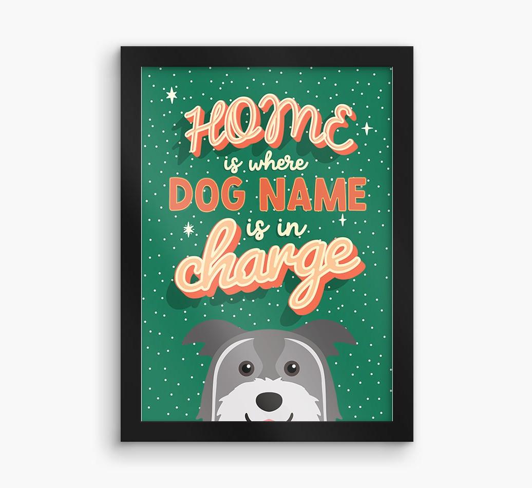Home Is Where: Personalized {breedFullName} Framed Print