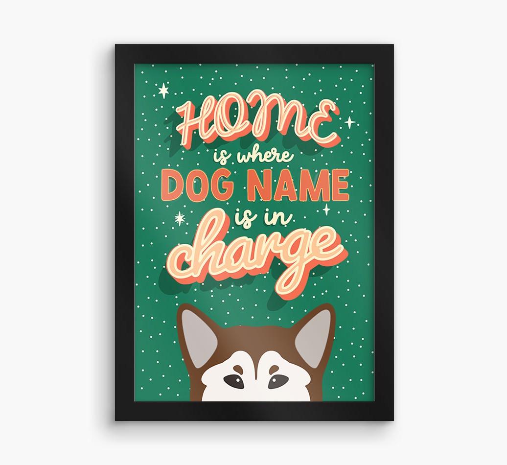Home Is Where: Personalized {breedFullName} Framed Print