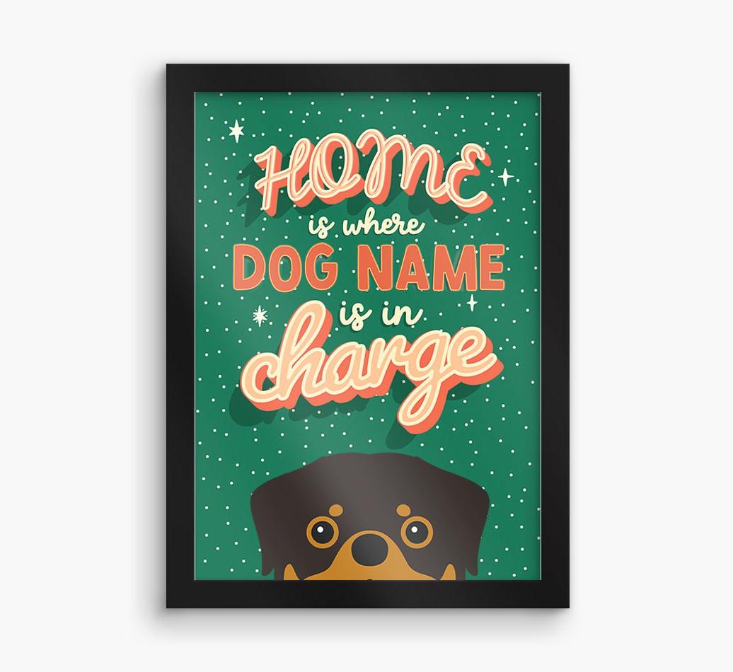 Home Is Where: Personalized {breedFullName} Framed Print