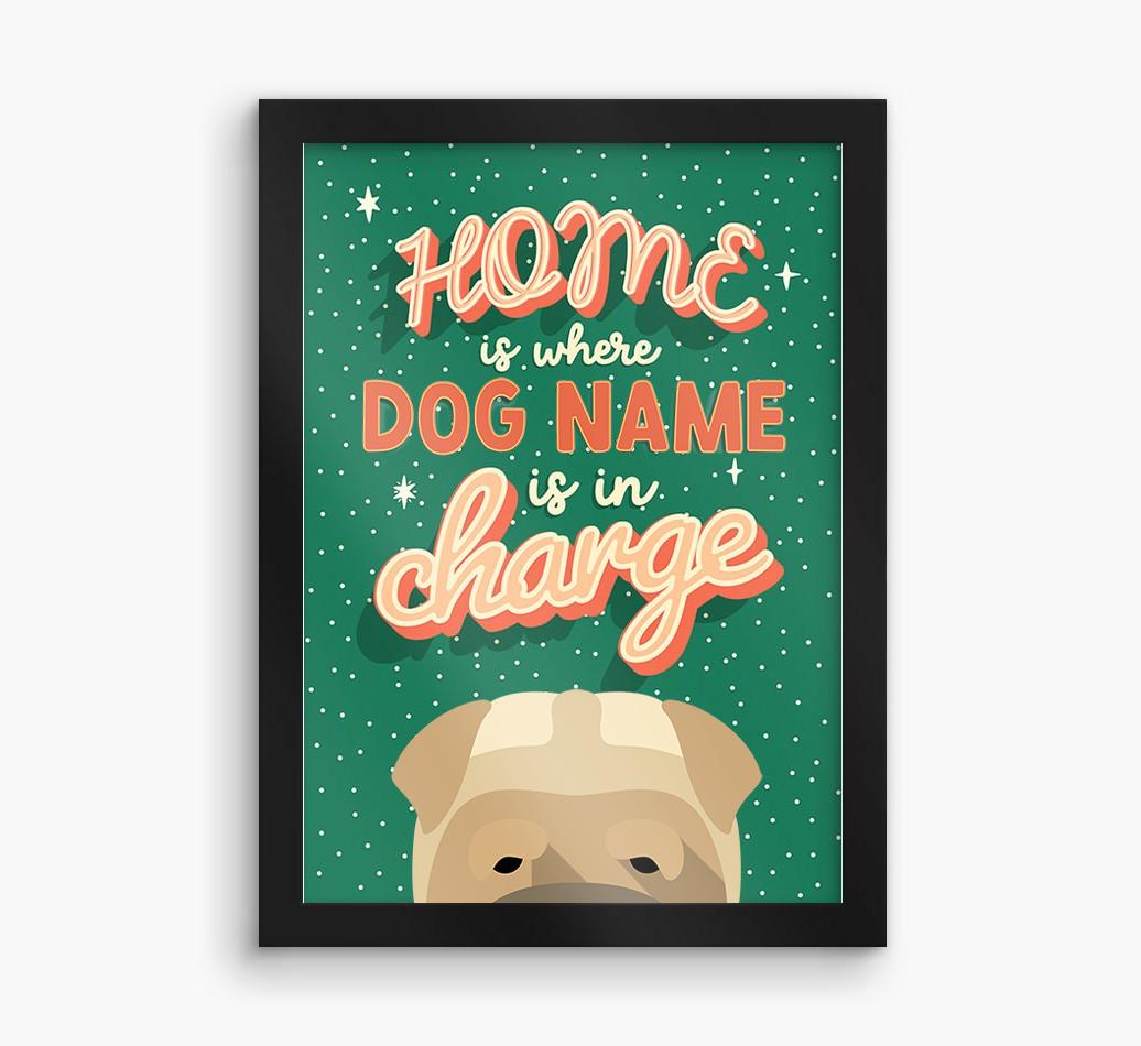 Home Is Where: Personalized {breedFullName} Framed Print