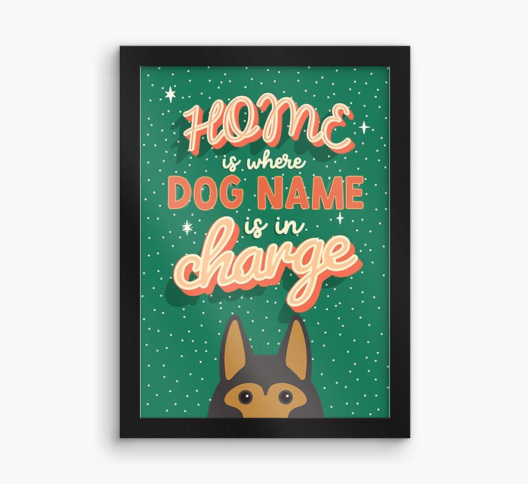 Home Is Where: Personalized {breedFullName} Framed Print