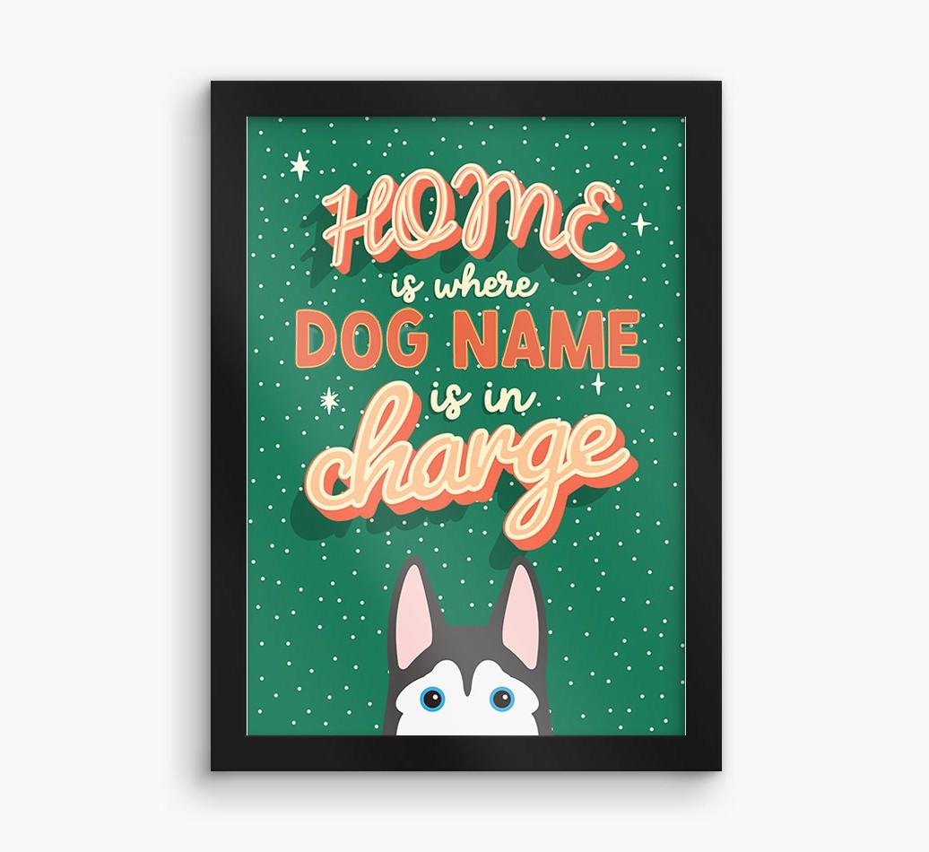 Home Is Where: Personalized {breedFullName} Framed Print