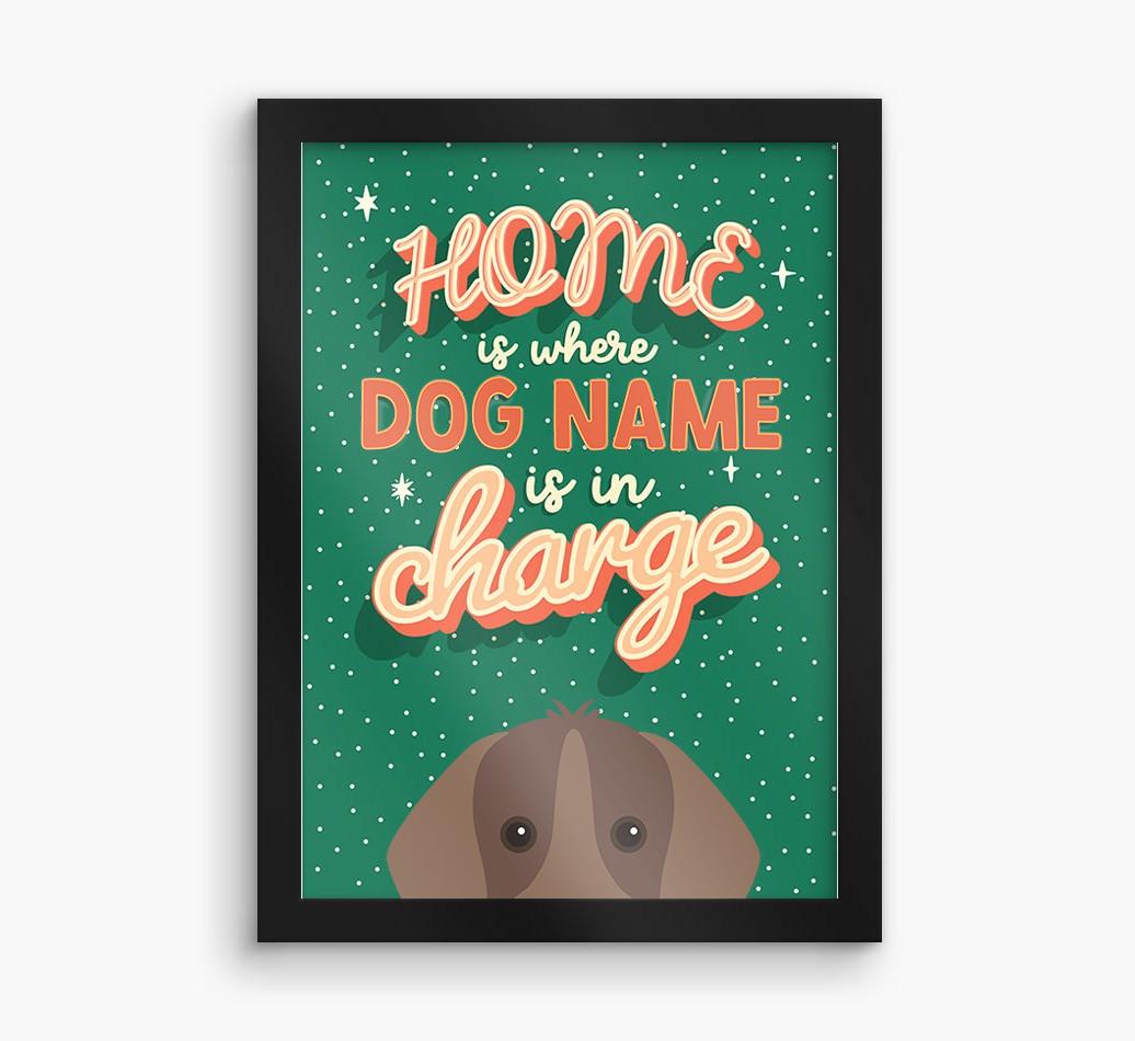 Home Is Where: Personalized {breedFullName} Framed Print