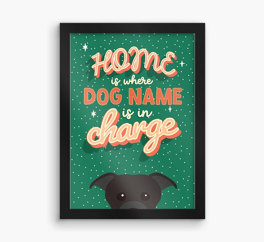 Home Is Where: Personalized {breedFullName} Framed Print