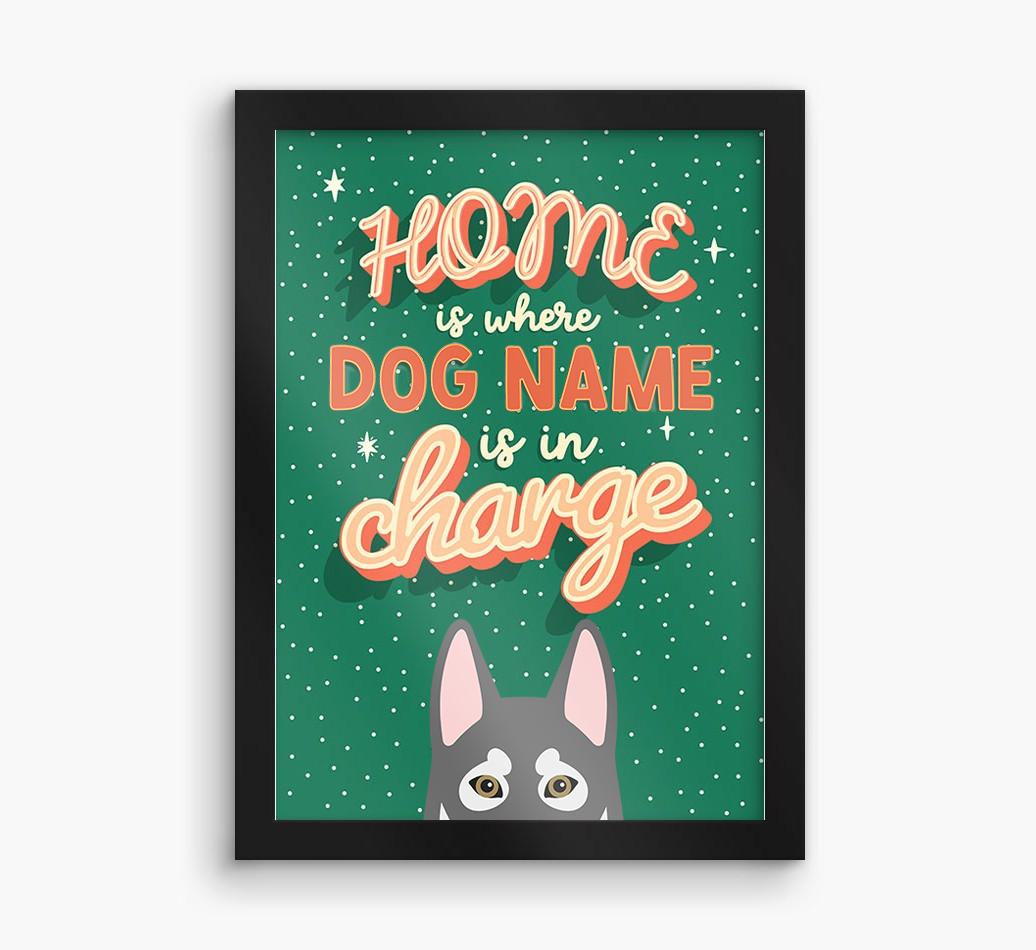 Home Is Where: Personalized {breedFullName} Framed Print