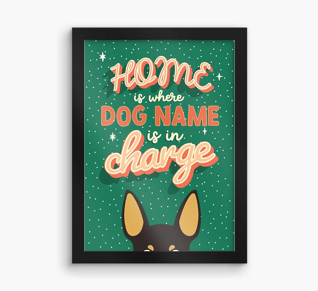 Home Is Where: Personalized {breedFullName} Framed Print
