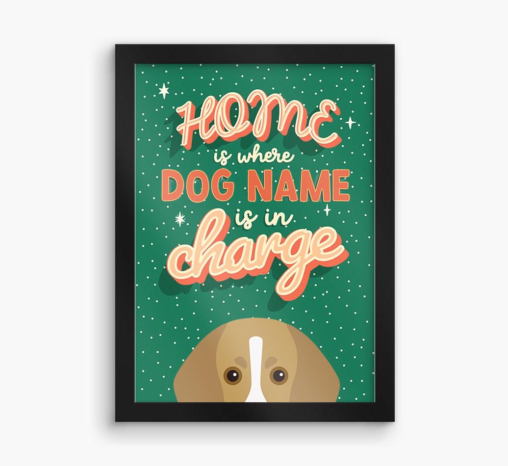 Home Is Where: Personalized {breedFullName} Framed Print