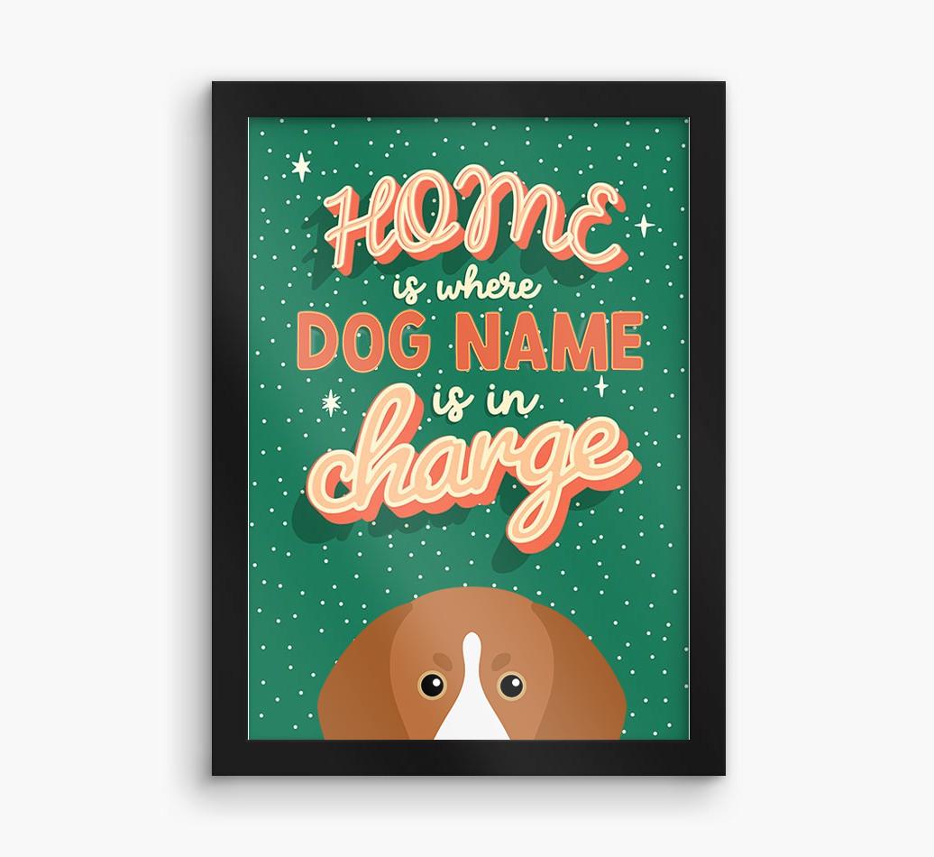 Home Is Where: Personalized {breedFullName} Framed Print