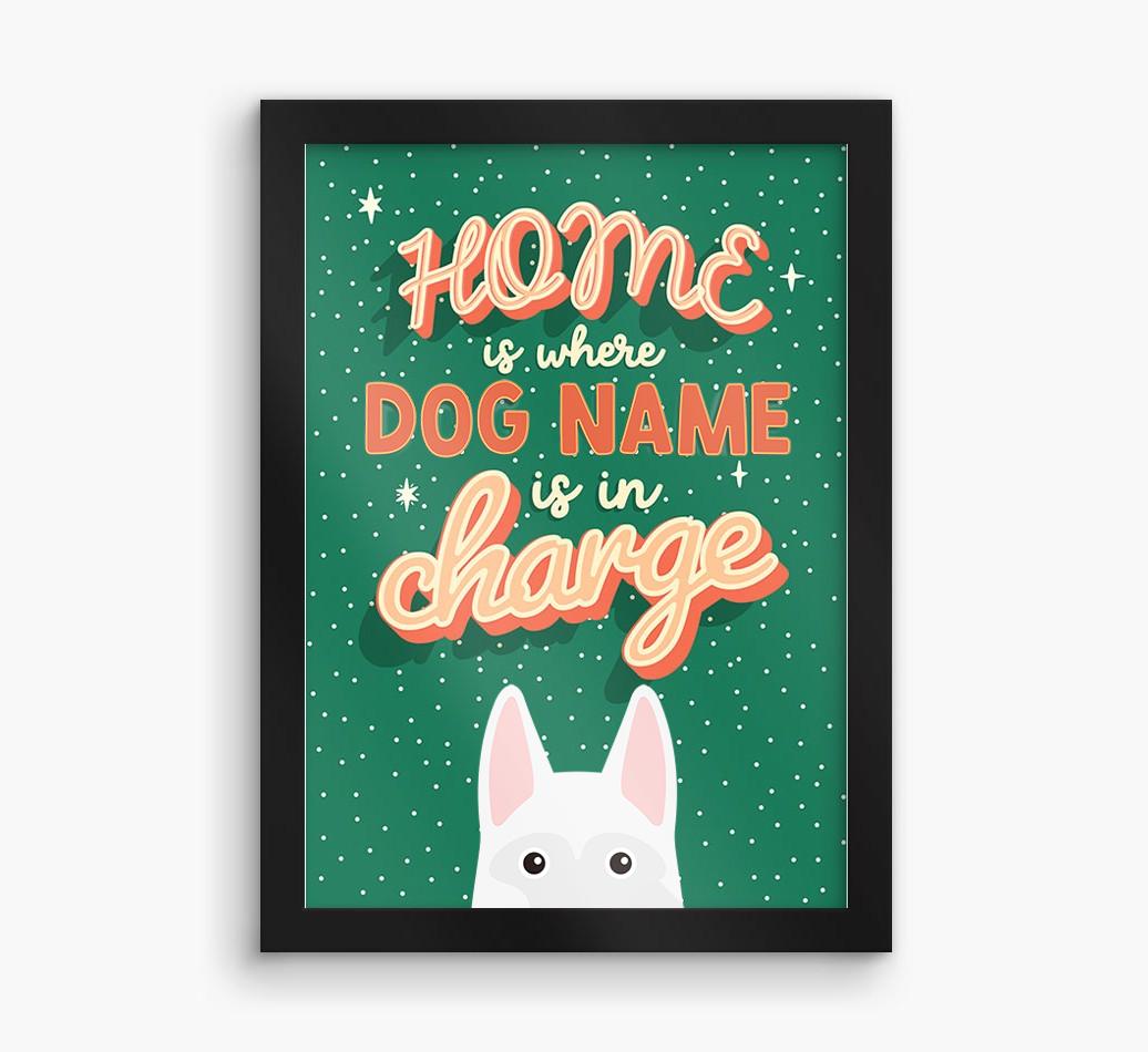 Home Is Where: Personalized {breedFullName} Framed Print