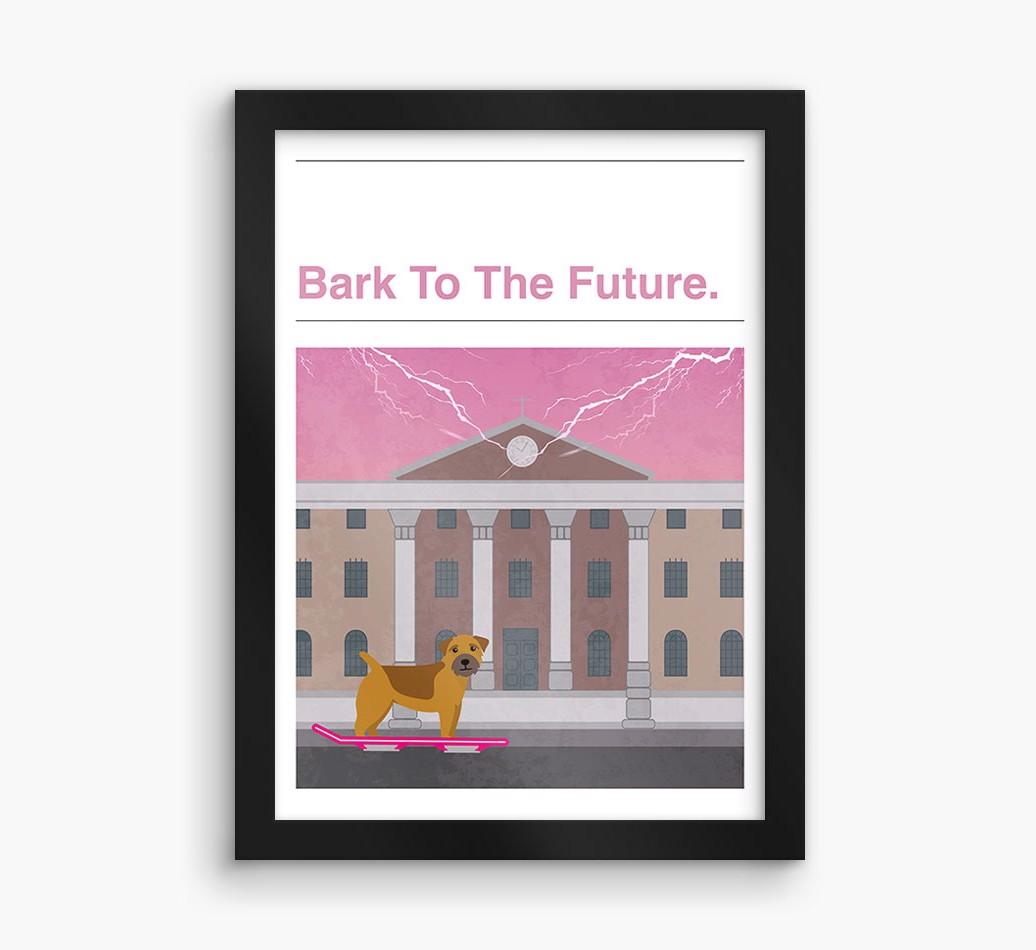Bark To The Future: Personalized {breedFullName} Framed Print