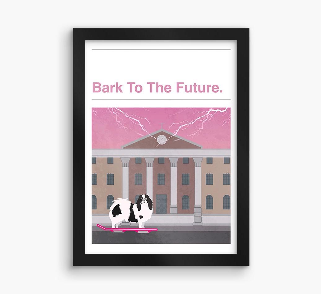 Bark To The Future: Personalized {breedFullName} Framed Print