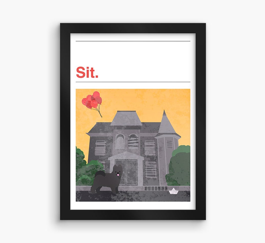 Sit: Personalised {breedFullName} Framed Print