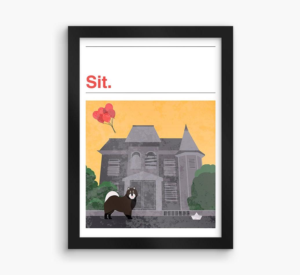 Sit: Personalized {breedFullName} Framed Print