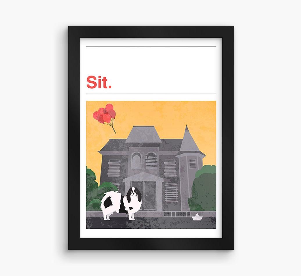 Sit: Personalized {breedFullName} Framed Print