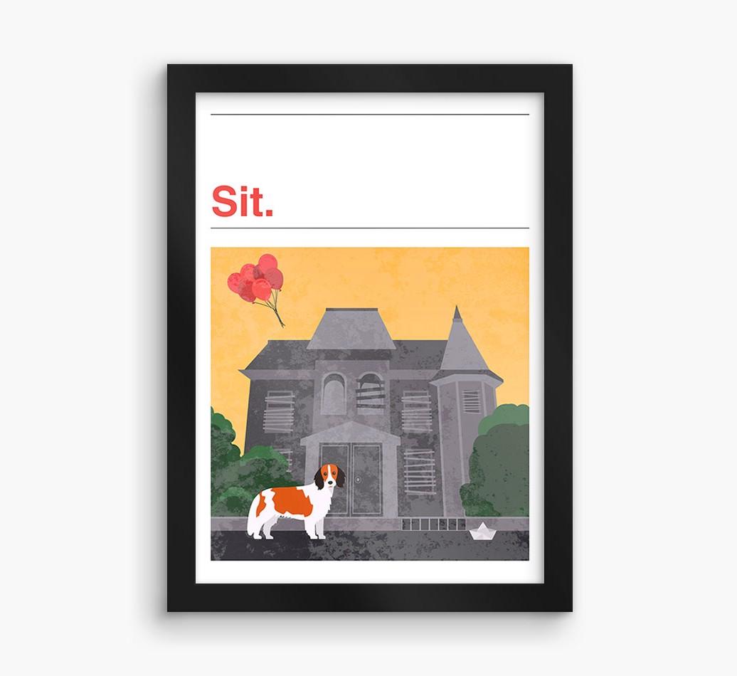 Sit: Personalized {breedFullName} Framed Print
