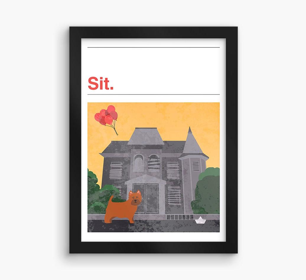 Sit: Personalized {breedFullName} Framed Print