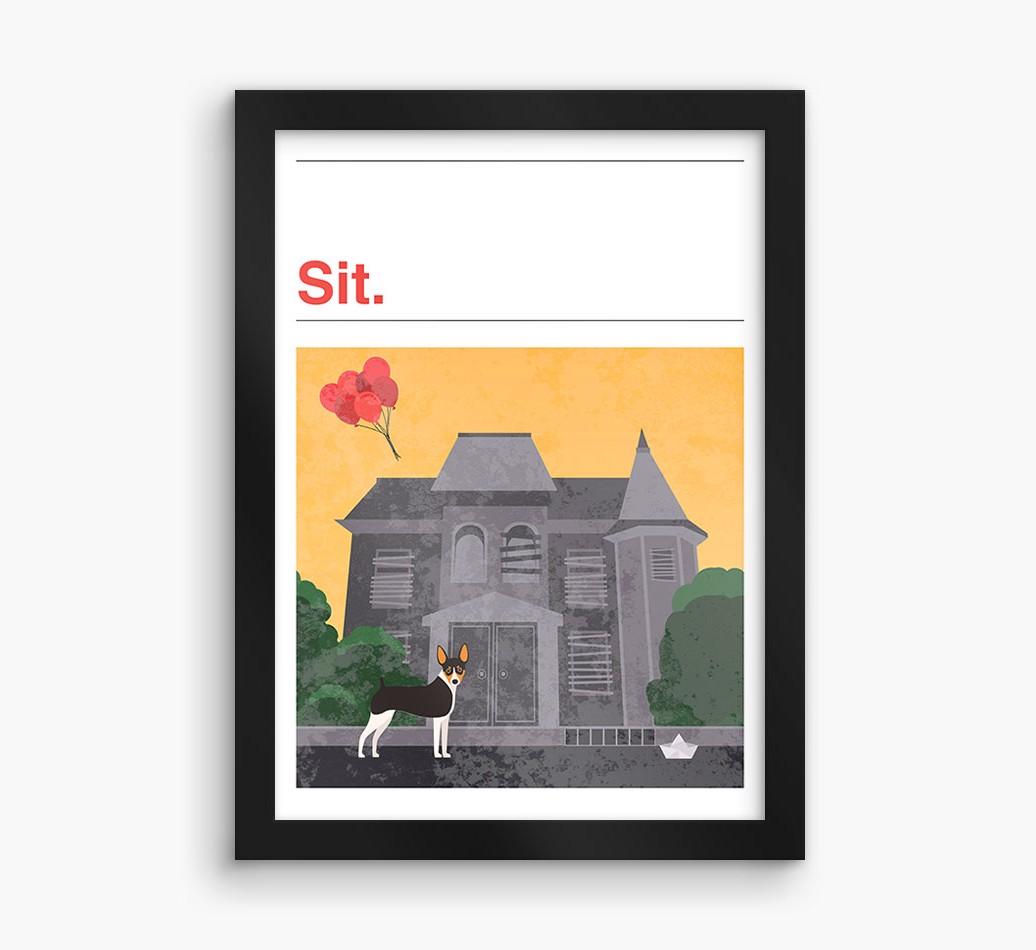 Sit: Personalized {breedFullName} Framed Print