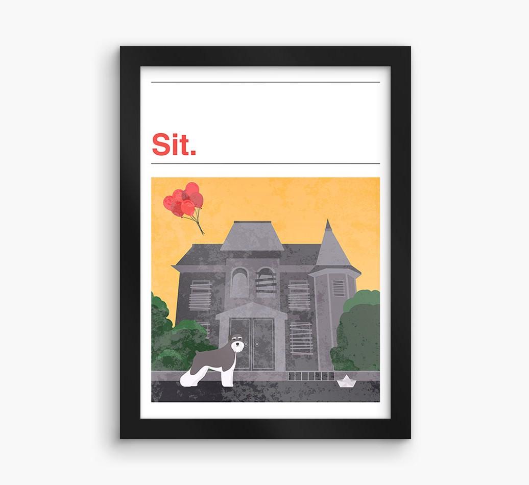 Sit: Personalized {breedFullName} Framed Print