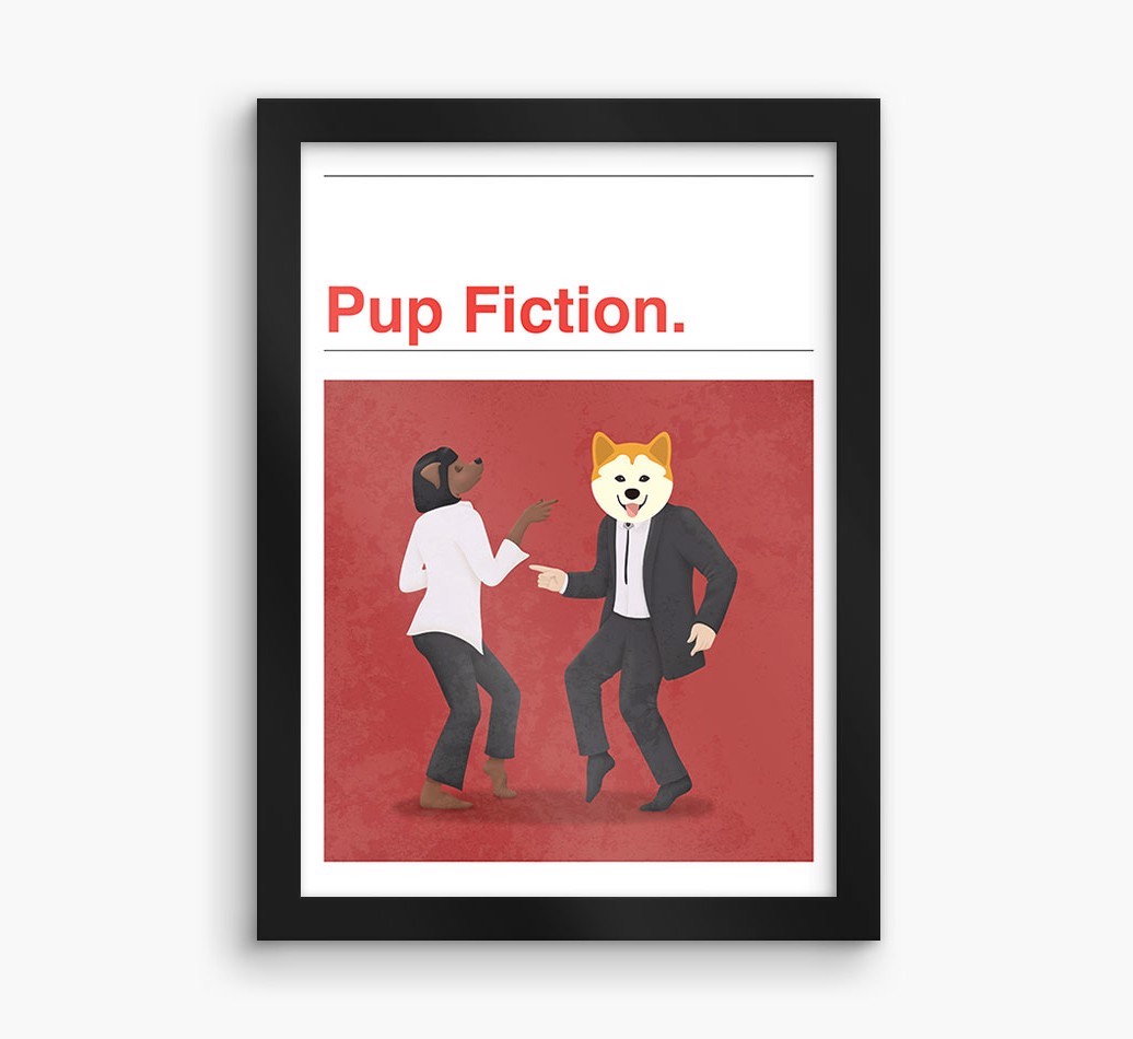 Pup Fiction: Personalised {breedFullName} Framed Print