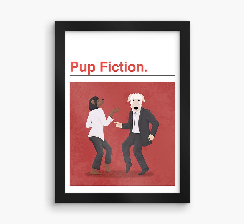 Pup Fiction: Personalised {breedFullName} Framed Print
