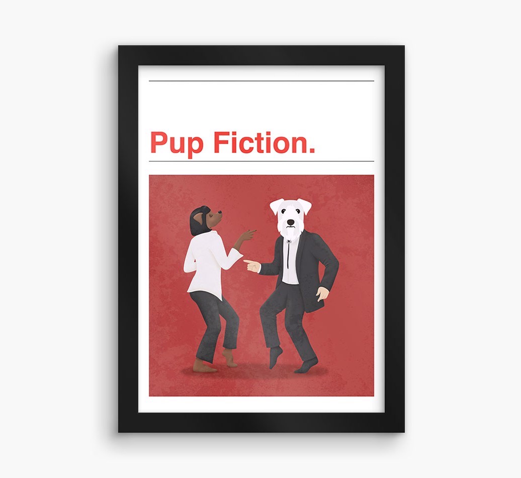 Pup Fiction: Personalised {breedFullName} Framed Print