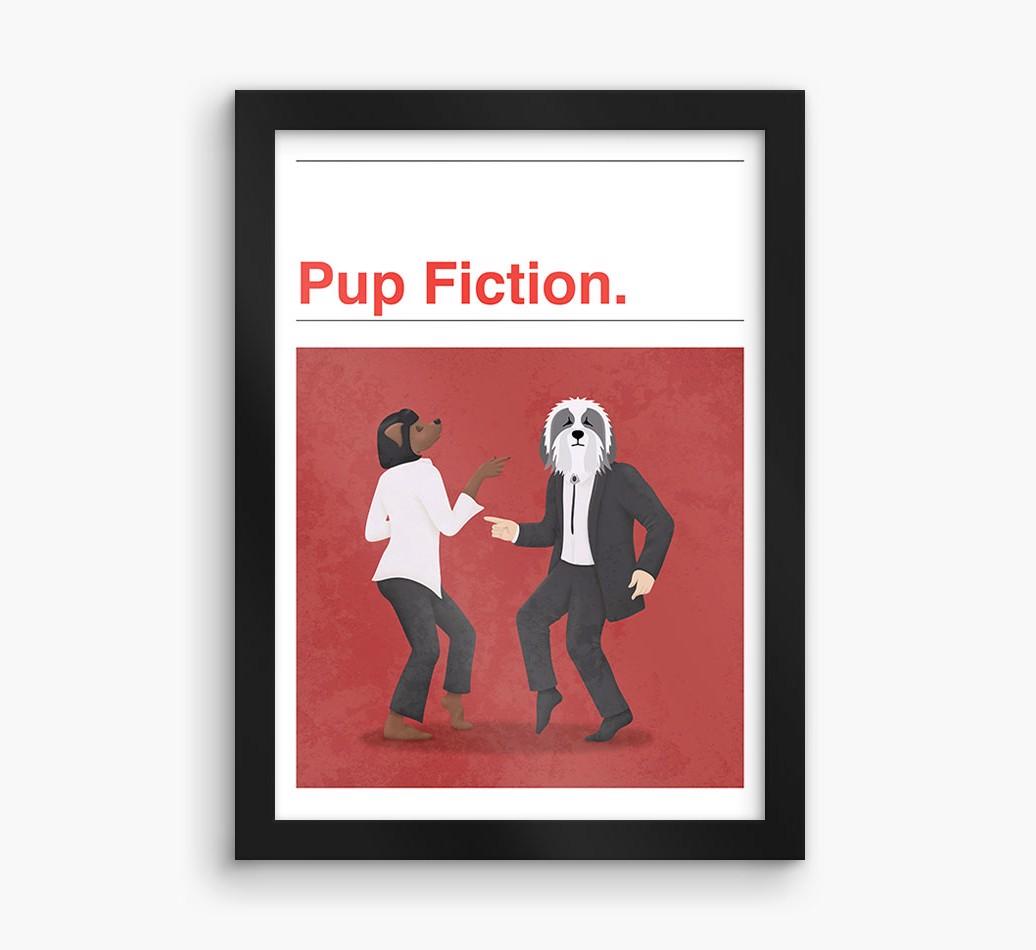 Pup Fiction: Personalized {breedFullName} Framed Print
